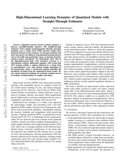 High-Dimensional Learning Dynamics of Quantized Models with Straight-Through Estimator