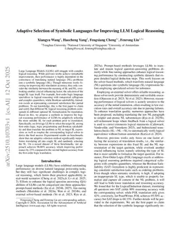 Adaptive Selection of Symbolic Languages for Improving LLM Logical Reasoning