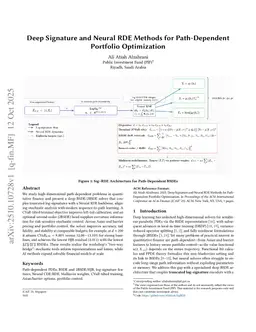 Rough Path Signatures: Learning Neural RDEs for Portfolio Optimization