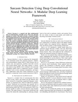Sarcasm Detection Using Deep Convolutional Neural Networks: A Modular Deep Learning Framework