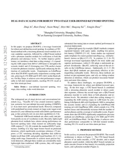 Dual Data Scaling for Robust Two-Stage User-Defined Keyword Spotting