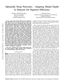 Optimally Deep Networks - Adapting Model Depth to Datasets for Superior Efficiency