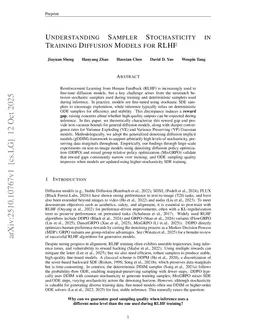 Understanding Sampler Stochasticity in Training Diffusion Models for RLHF
