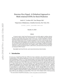 Structure Over Signal: A Globalized Approach to Multi-relational GNNs for Stock Prediction