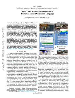 Real2USD: Scene Representations in Universal Scene Description Language