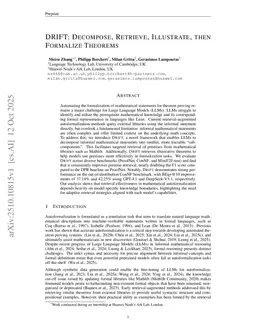 DRIFT: Decompose, Retrieve, Illustrate, then Formalize Theorems