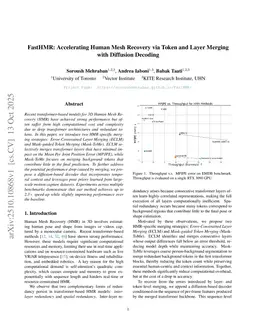 FastHMR: Accelerating Human Mesh Recovery via Token and Layer Merging with Diffusion Decoding