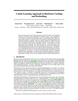 A Joint Learning Approach to Hardware Caching and Prefetching