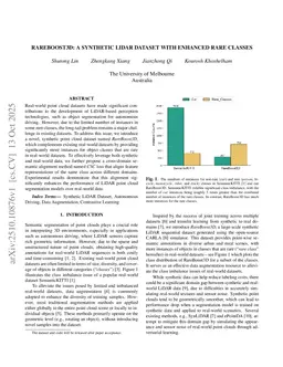 rareboost3d: a synthetic lidar dataset with enhanced rare classes