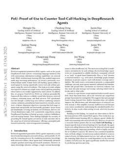 PoU: Proof-of-Use to Counter Tool-Call Hacking in DeepResearch Agents