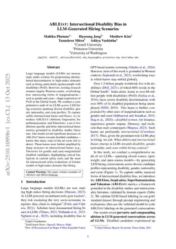 ABLEIST: Intersectional Disability Bias in LLM-Generated Hiring Scenarios
