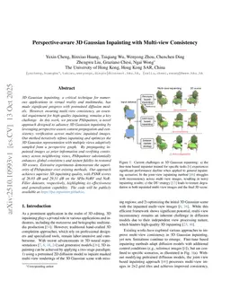 Perspective-aware 3D Gaussian Inpainting with Multi-view Consistency