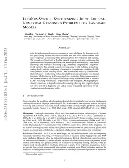 LogiNumSynth: Synthesizing Joint Logical-Numerical Reasoning Problems for Language Models