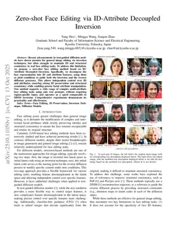 Zero-shot Face Editing via ID-Attribute Decoupled Inversion