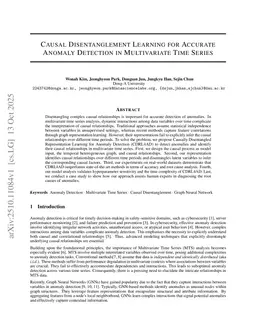 Causal Disentanglement Learning for Accurate Anomaly Detection in Multivariate Time Series