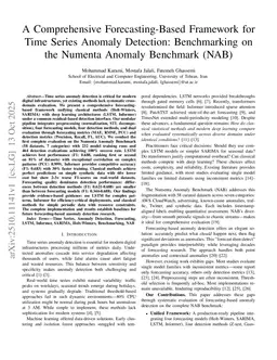 A Comprehensive Forecasting-Based Framework for Time Series Anomaly Detection: Benchmarking on the Numenta Anomaly Benchmark (NAB)