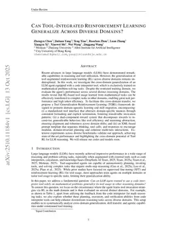 Reinforcement Learning for Tool-Integrated Interleaved Thinking towards Cross-Domain Generalization