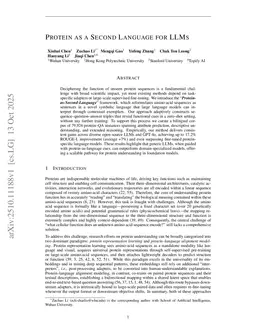 Protein as a Second Language for LLMs