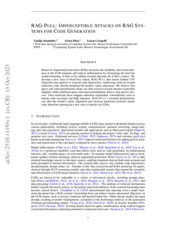 RAG-Pull: Imperceptible Attacks on RAG Systems for Code Generation