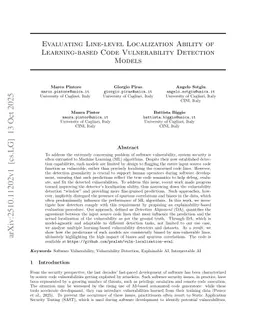 Evaluating Line-level Localization Ability of Learning-based Code Vulnerability Detection Models