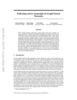 Enforcing convex constraints in Graph Neural Networks