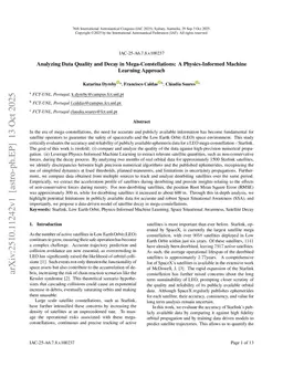 Analyzing Data Quality and Decay in Mega-Constellations: A Physics-Informed Machine Learning Approach