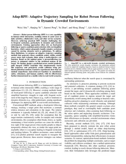Adap-RPF: Adaptive Trajectory Sampling for Robot Person Following in Dynamic Crowded Environments