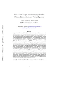 Multi-View Graph Feature Propagation for Privacy Preservation and Feature Sparsity