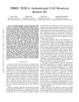 TBRD: TESLA Authenticated UAS Broadcast Remote ID