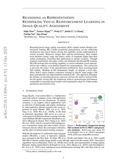 Reasoning as Representation: Rethinking Visual Reinforcement Learning in Image Quality Assessment