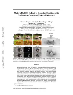 MaterialRefGS: Reflective Gaussian Splatting with Multi-view Consistent Material Inference