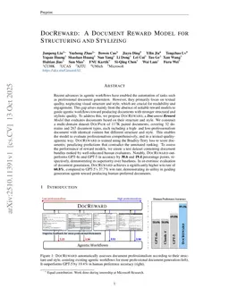 DocReward: A Document Reward Model for Structuring and Stylizing