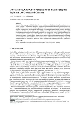 Who are you, ChatGPT? Personality and Demographic Style in LLM-Generated Content