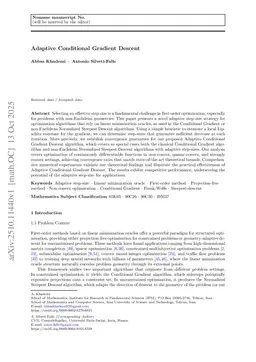 Adaptive Conditional Gradient Descent