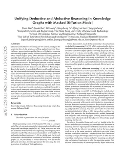 Unifying Deductive and Abductive Reasoning in Knowledge Graphs with Masked Diffusion Model