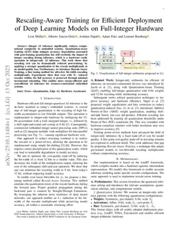 Rescaling-Aware Training for Efficient Deployment of Deep Learning Models on Full-Integer Hardware
