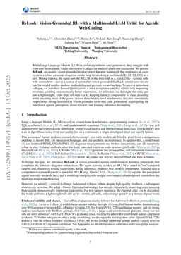 ReLook: Vision-Grounded RL with a Multimodal LLM Critic for Agentic Web Coding