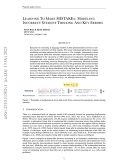 Learning to Make MISTAKEs: Modeling Incorrect Student Thinking And Key Errors