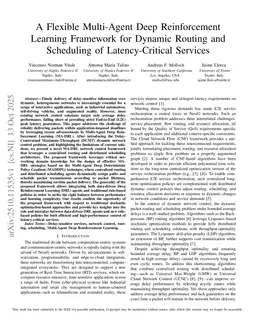 A Flexible Multi-Agent Deep Reinforcement Learning Framework for Dynamic Routing and Scheduling of Latency-Critical Services