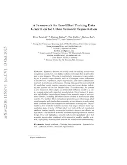 A Framework for Low-Effort Training Data Generation for Urban Semantic Segmentation