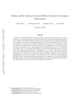 Diffusion-DFL: Decision-focused Diffusion Models for Stochastic Optimization