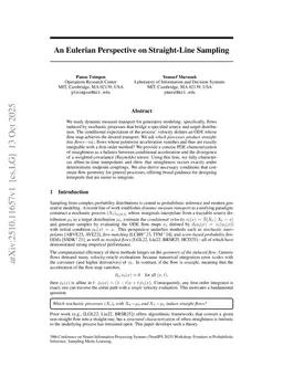 An Eulerian Perspective on Straight-Line Sampling