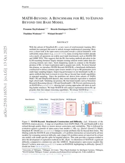 MATH-Beyond: A Benchmark for RL to Expand Beyond the Base Model