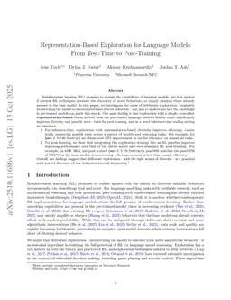 Representation-Based Exploration for Language Models: From Test-Time to Post-Training