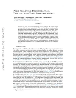 Point Prompting: Counterfactual Tracking with Video Diffusion Models