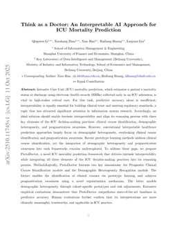 Think as a Doctor: An Interpretable AI Approach for ICU Mortality Prediction