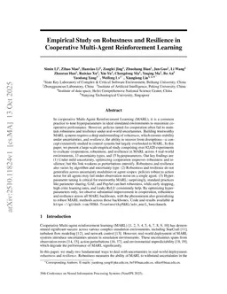 Empirical Study on Robustness and Resilience in Cooperative Multi-Agent Reinforcement Learning