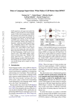 Data or Language Supervision: What Makes CLIP Better than DINO?