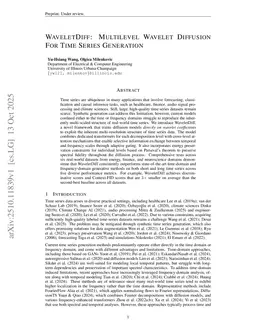 WaveletDiff: Multilevel Wavelet Diffusion For Time Series Generation