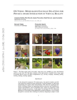 GS-Verse: Mesh-based Gaussian Splatting for Physics-aware Interaction in Virtual Reality